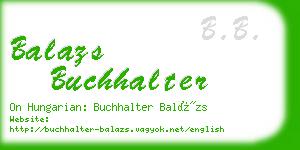 balazs buchhalter business card